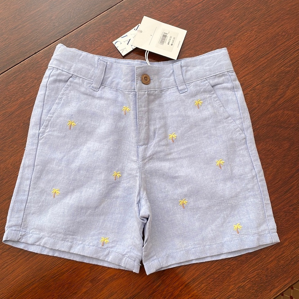 Janie and Jack size 4 nwt palm tree shorts